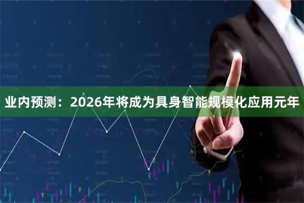 业内预测:2026年将成为具身智能规模化应用元年