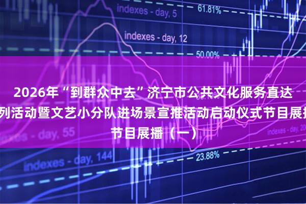 2026年“到群众中去”济宁市公共文化服务直达基层系列活动暨文艺小分队进场景宣推活动启动仪式节目展播（一）